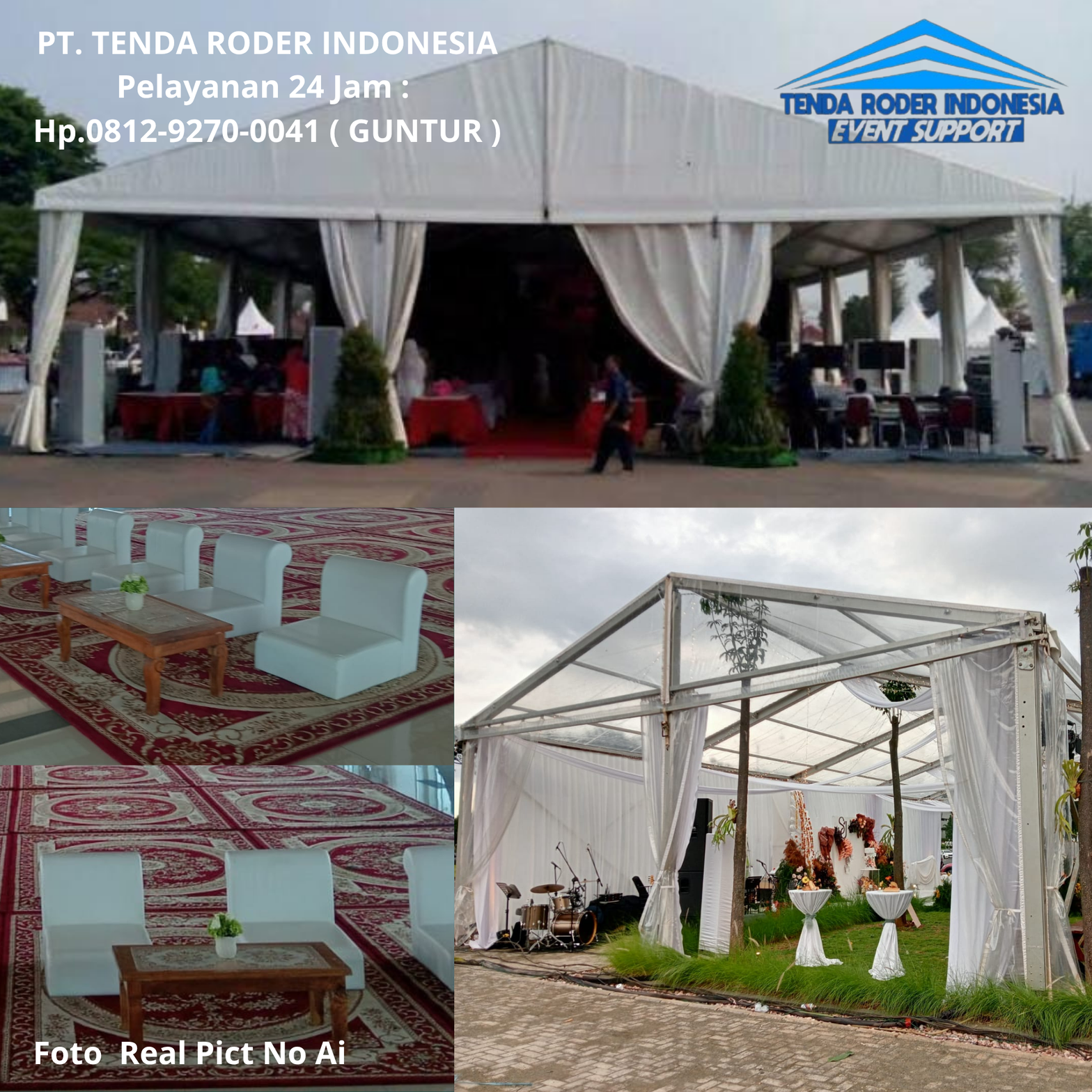 Rental Sofa Putih Lesehan,Meja VIP Kayu,Tenda Roder Jakarta