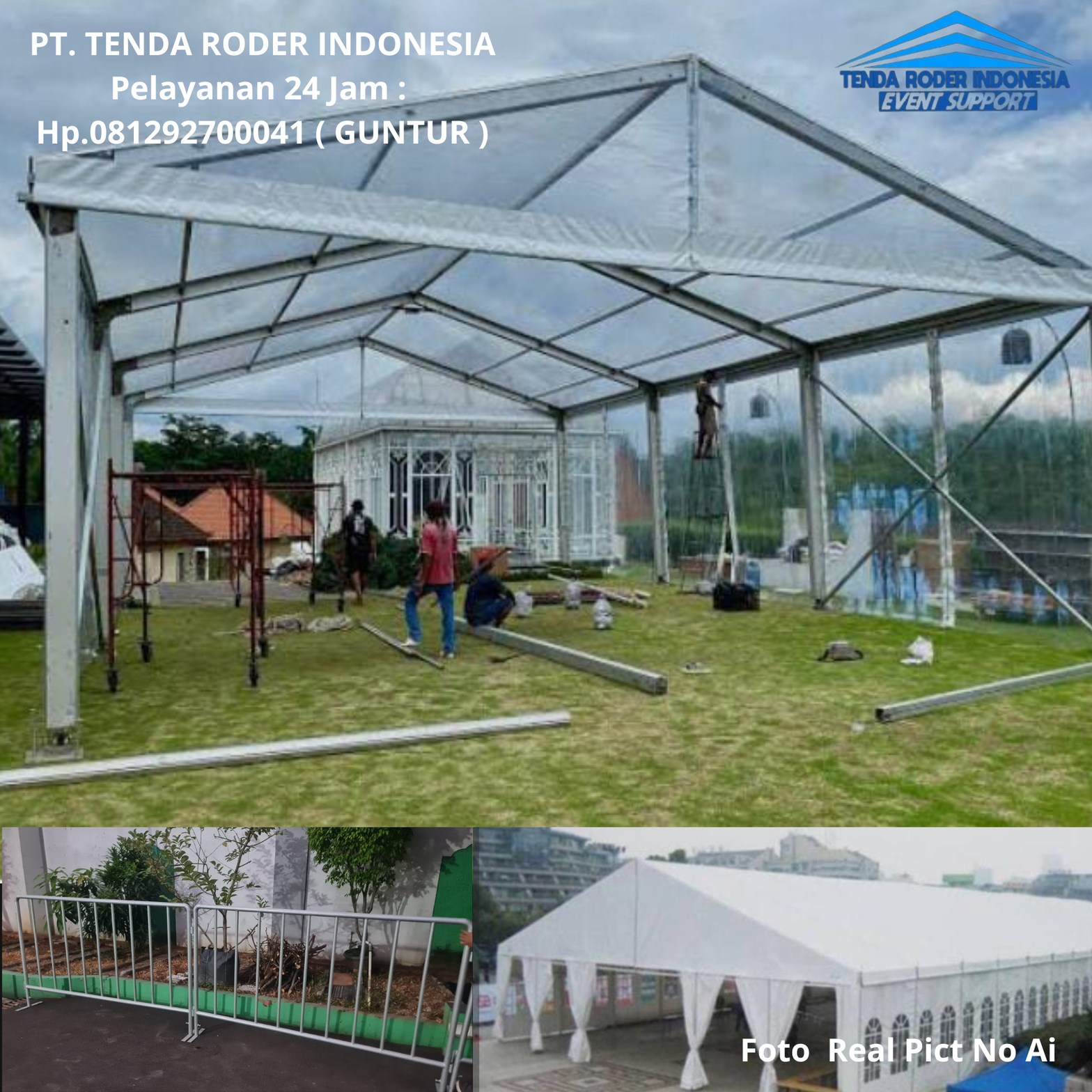 Sewa Tenda Roder Dan Rowing Pembatas Tangerang 081292700041