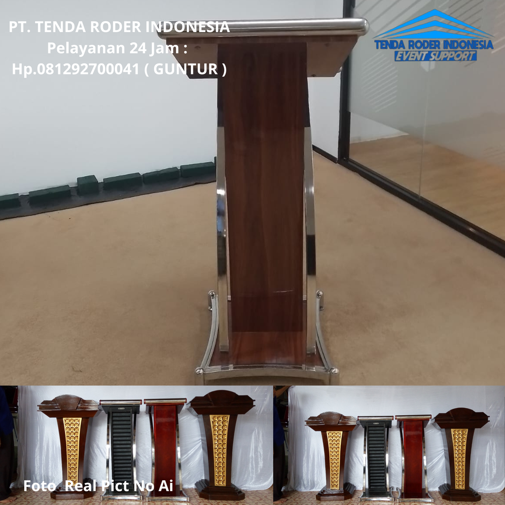 Sewa Tiang Bendera Kayu,Tenda Roder,Podium Cokelat Bumiayu 081292700041