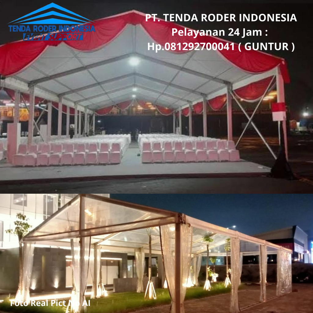Layanan Sewa Tenda Roder Komplit Ukuran Cikampek 081292700041