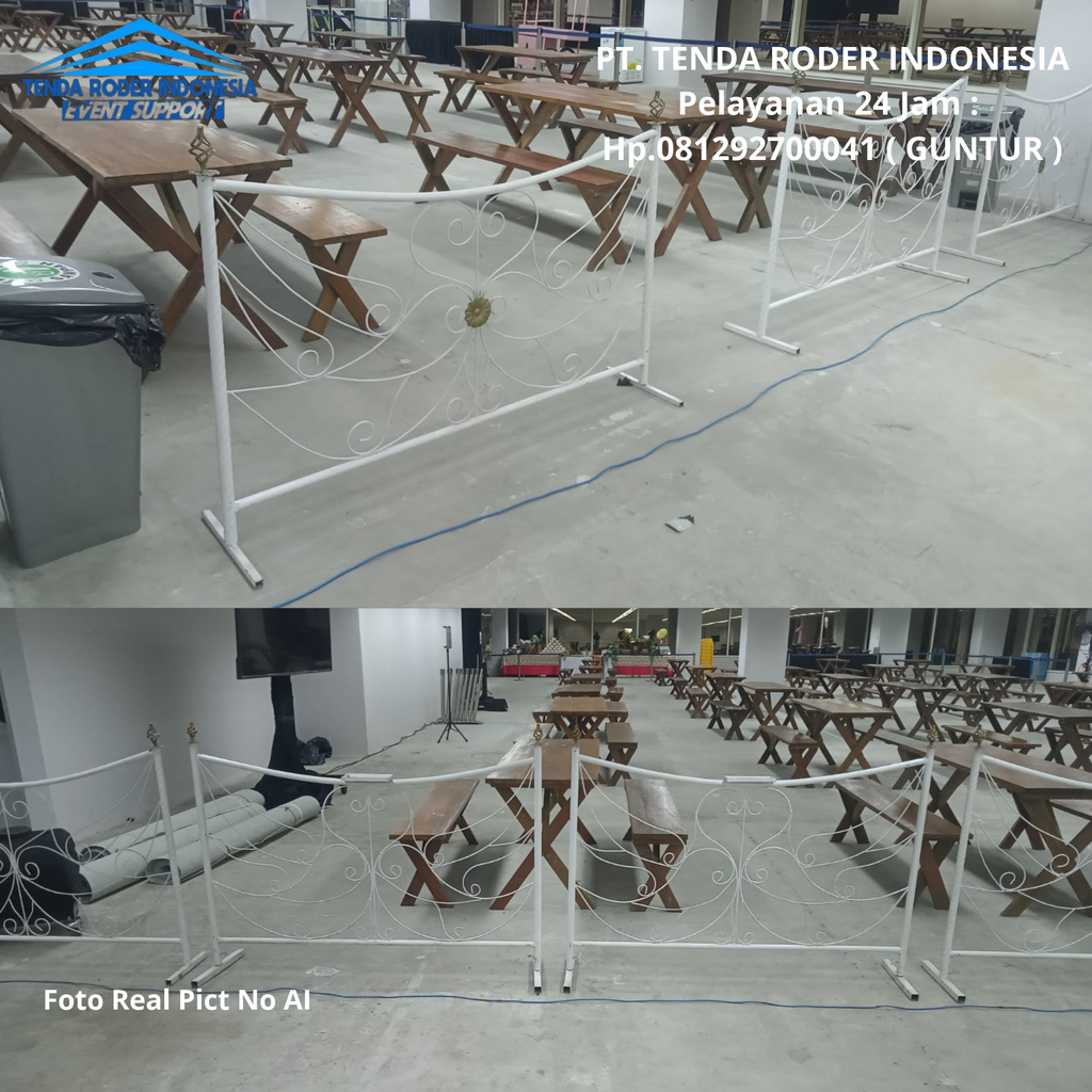 Rental Pembatas VIP Putih Dan Tenda Roder Banten 081292700041
