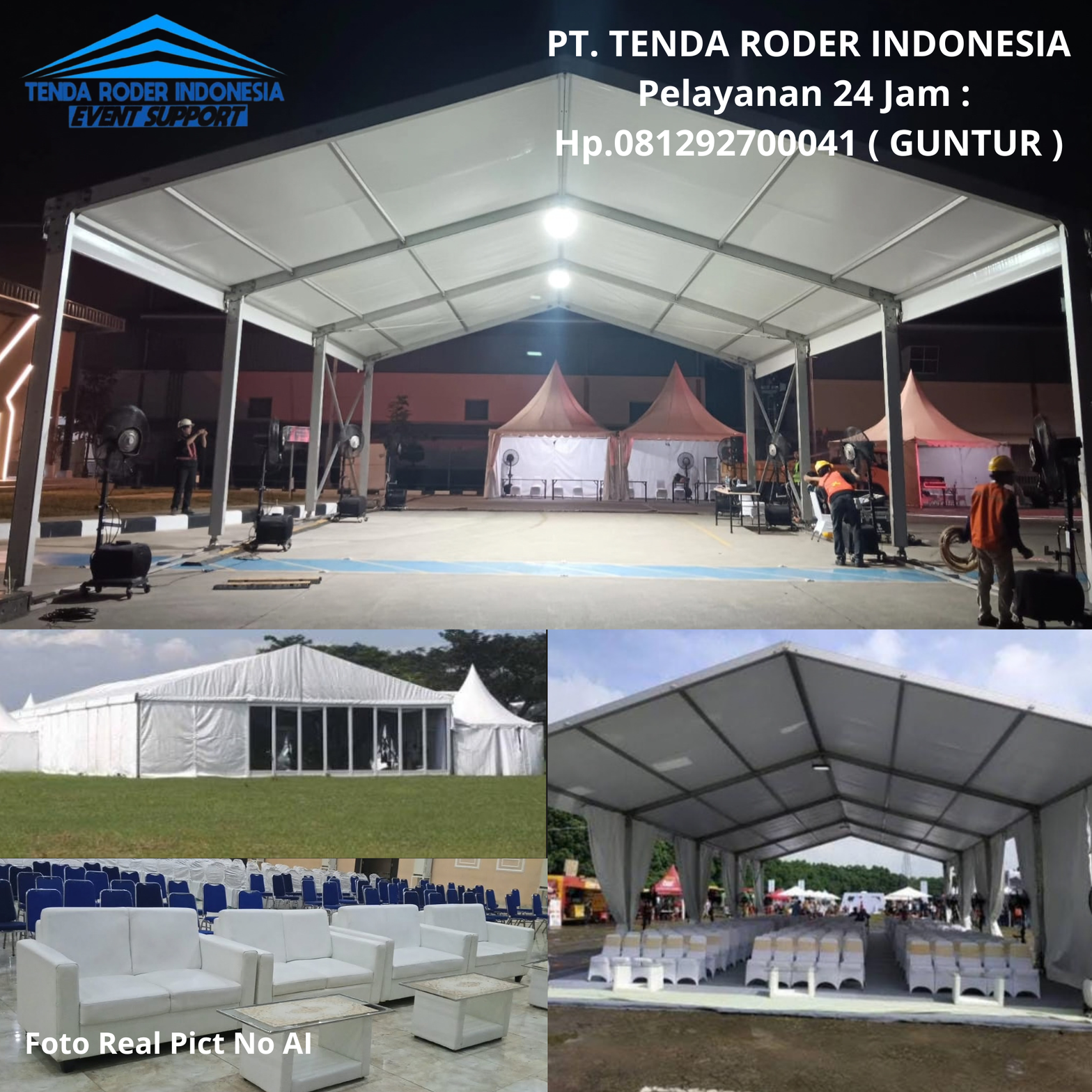 Rental Sofa Double Seater Putih,Tenda Roder Bandung 081292700041