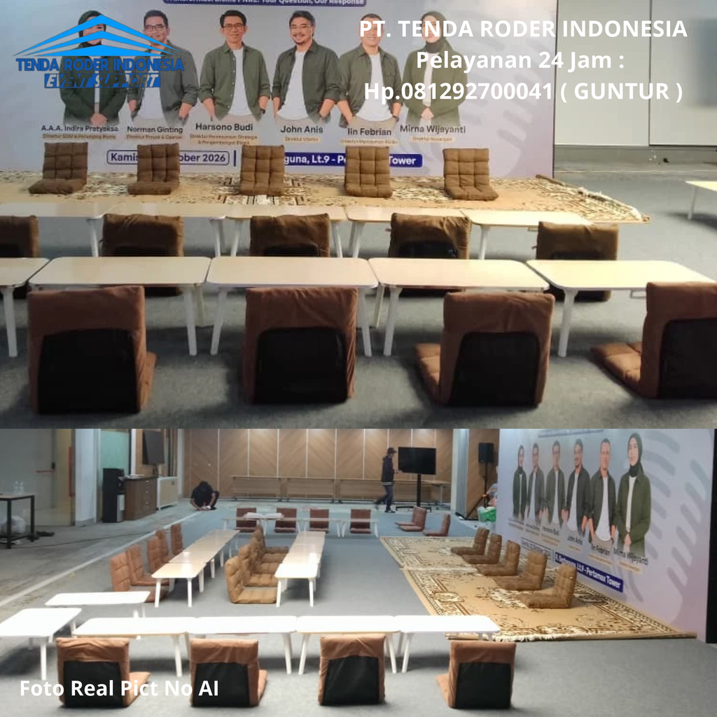 Sewa Kursi Lesehan, Karpet Permadani, Tenda Roder di Bintaro