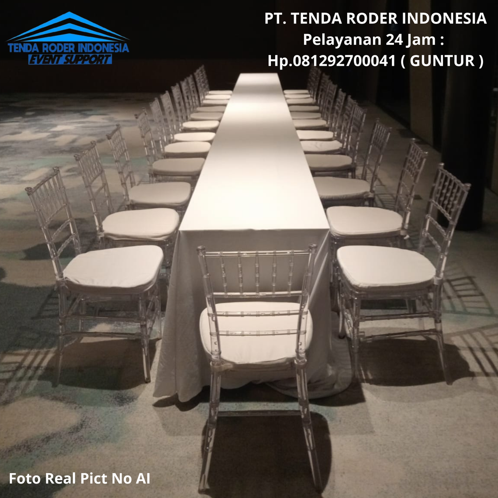 Sewa Meja Ibm,Kursi Tiffany Acrylic Dan Tenda Roder Jakarta