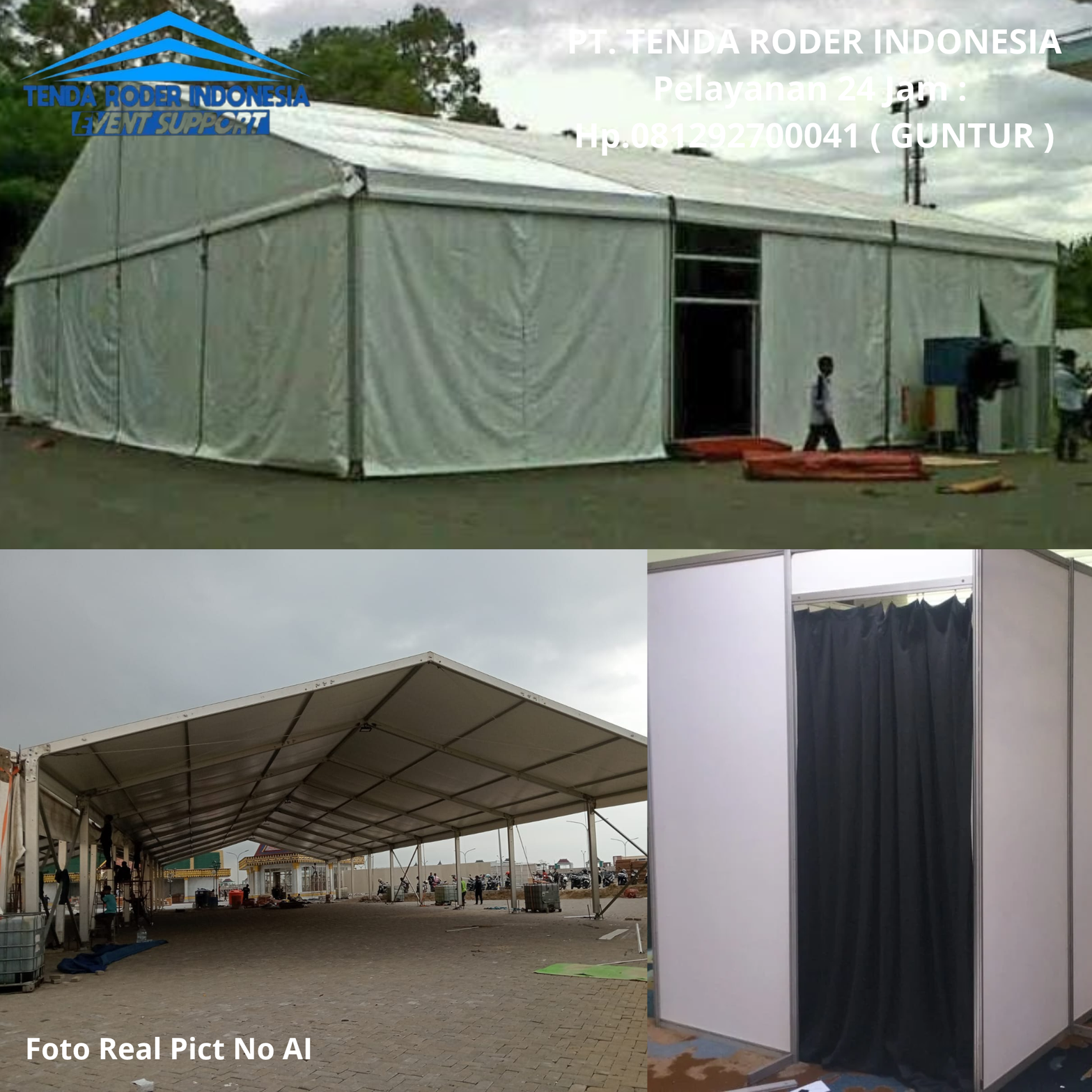 Sewa Partisi 2x2 Pintu Gorden Hitam, Tenda Roder Jakarta
