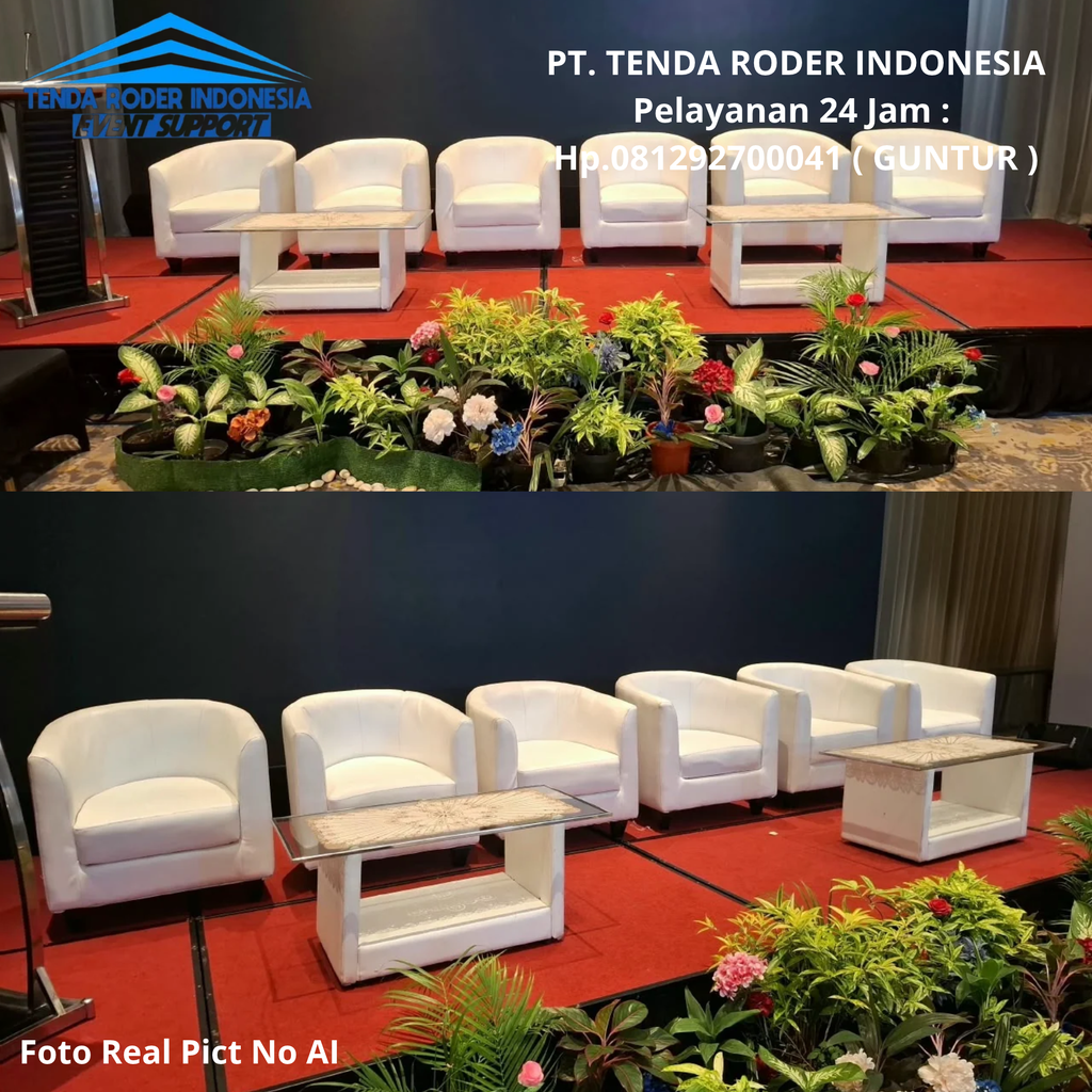 Sewa Sofa Oval Putih, Tenda Roder Bintaro 081292700041