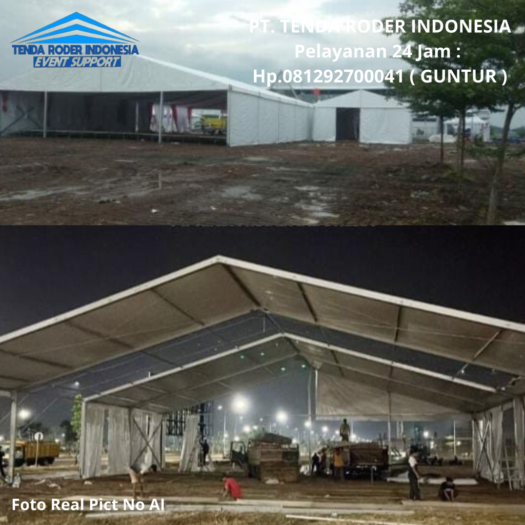 Sewa Tenda Plafon Rumbai Putih Biru, Tenda Roder Jakarta