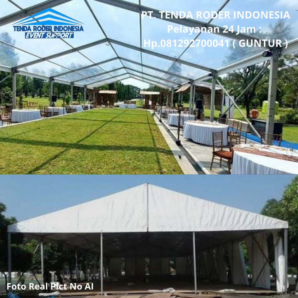 Sewa Tenda Plafon Rumbai Putih Biru, Tenda Roder Jakarta