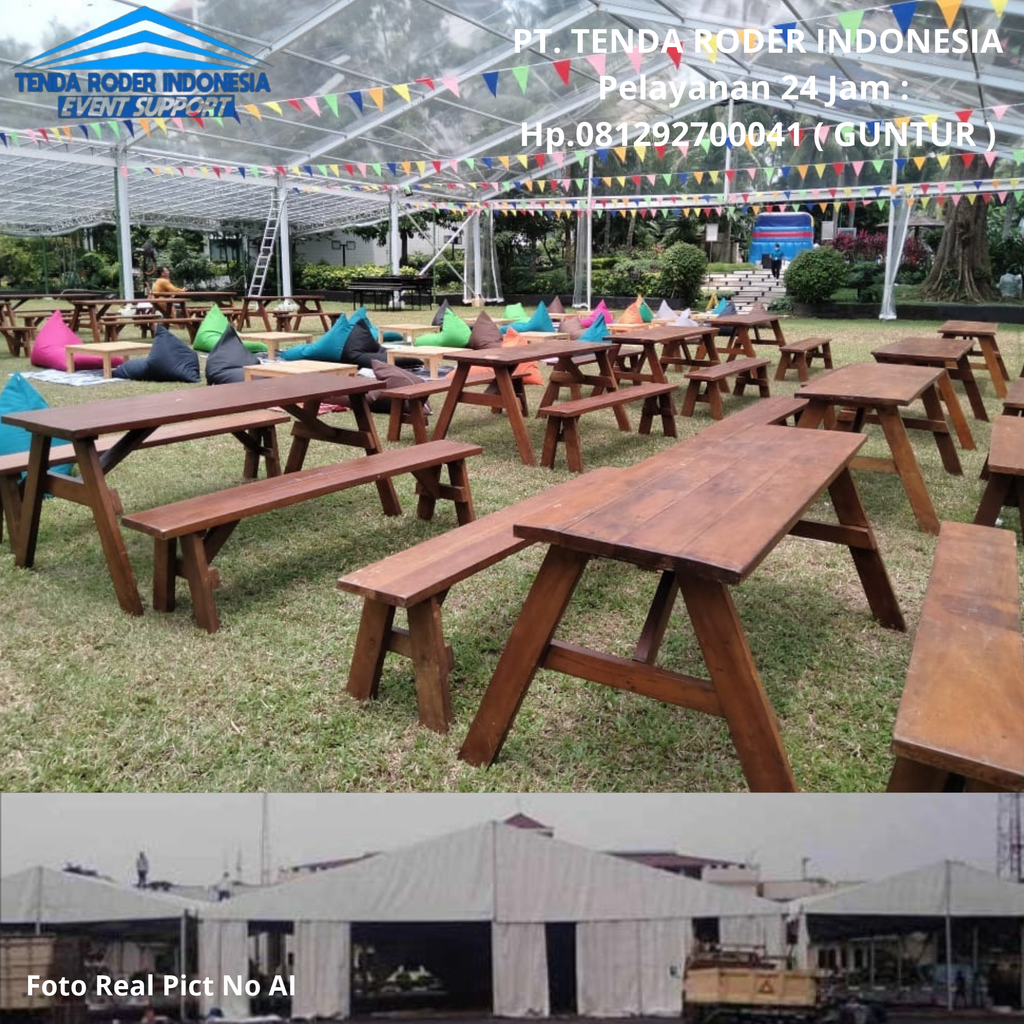 Sewa Tenda Roder Dan Bangku,Meja Taman Bogor 081292700041