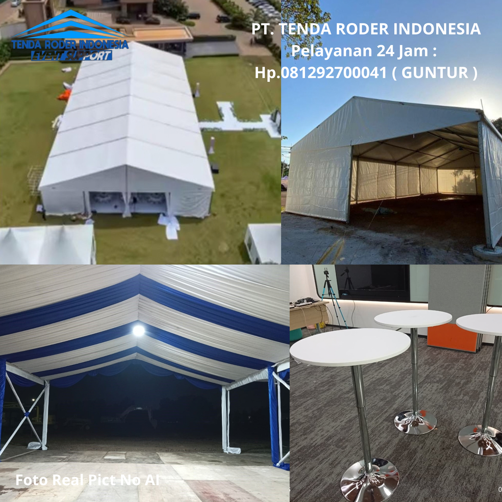 Vendor Sewa Meja Barstool Putih, Tenda Roder di Brebes
